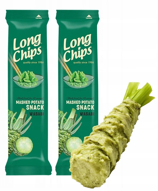 LONG CHIPS Chipsy Ziemniaczane o Smaku WASABI 75 g x2