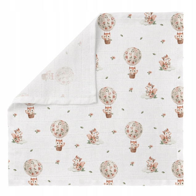 Pieluszka BAMBUSOWA Pielucha 40x40 ZWIERZĄKTA Ulewajka Bocioland x4