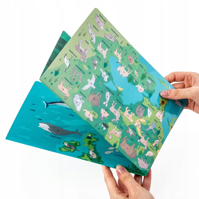 WYKLEJANKA ZWIERZĘTA EUROPY + GRA GDZIE ONE ŻYJĄ KIDEA