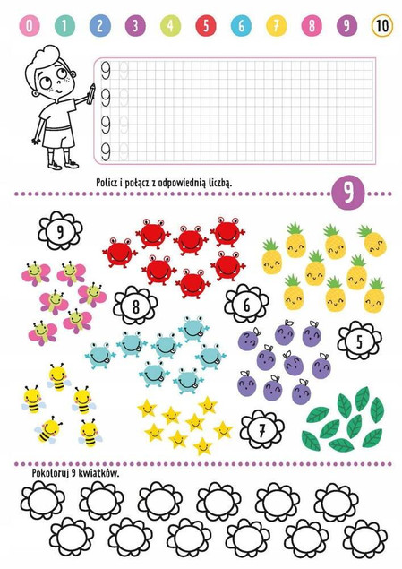 Piszemy Cyferki 123 Uczę Się Ćwiczę Poznaję Cyferki 4+ BooksAndFun