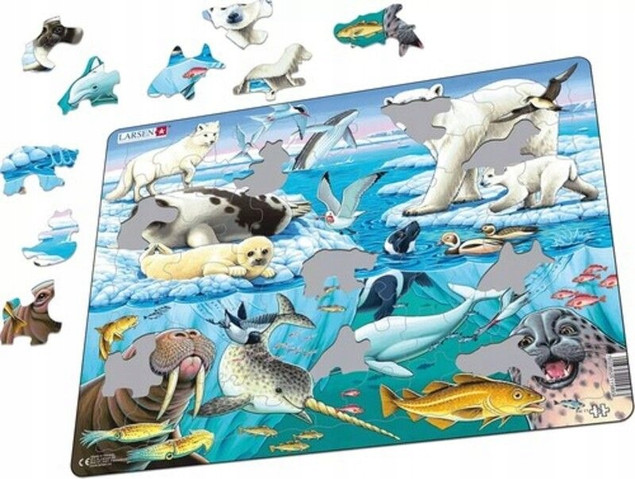 Puzzle Larsen 75 elementów Arktyczny Lód M Układanka Edukacyjna