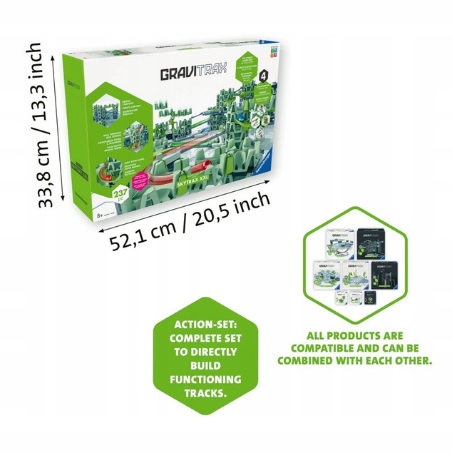 Gra logiczna RAVENSBURGER Gravitrax Zestaw startowy Skytrax XXL 25960 237el