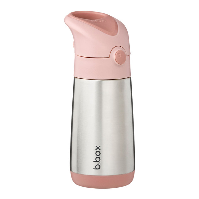 B.box Termos Butelka do Picia ze Słomką 350 ml - Blush Crush