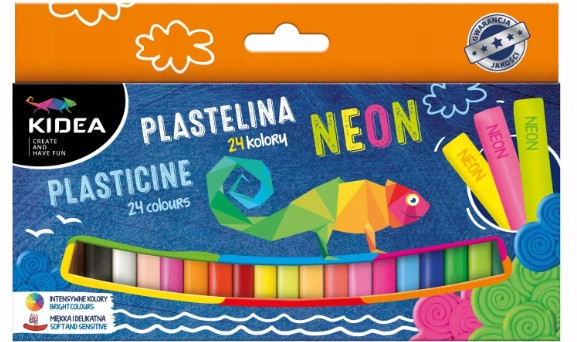 ZESTAW KIDEA PLASTELINA NEONOWA + PASTELOWA 48SZT.