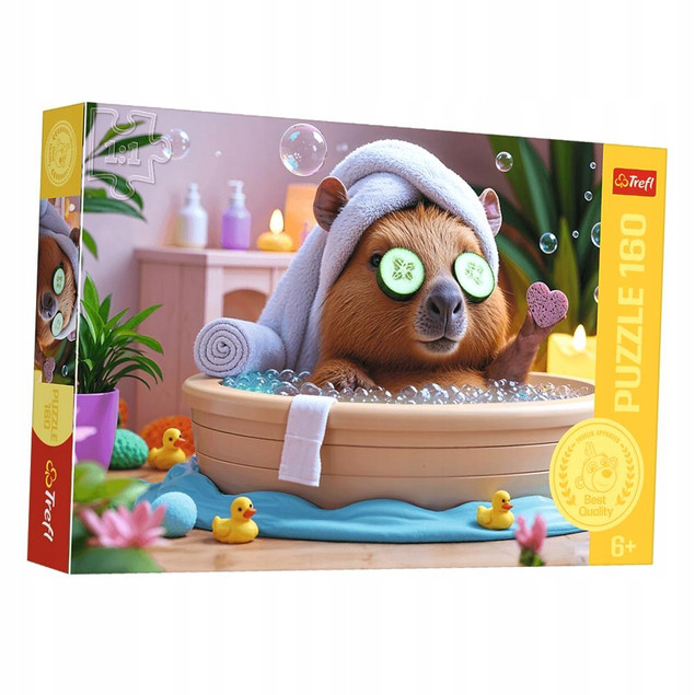 Trefl Puzzle 160 Kapibara w SPA Puzzle dla Dzieci +6