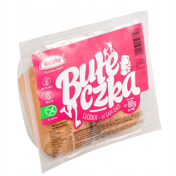 Bułeczka słodka bezglutenowa 2x40g Incola