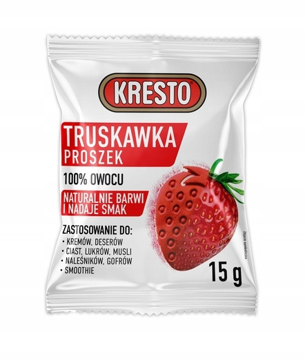 Liofilizowane truskawki proszek 15g