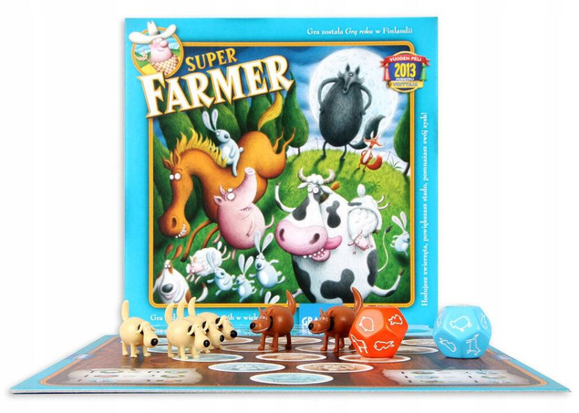 Gra Super Farmer De Lux Planszowa Rodzinna Z Figurkami 7+ Granna