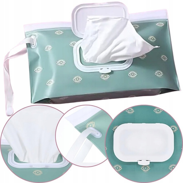 BOCIOLAND Etui Na Mokre Chusteczki Nawilżane Przenośny Organizer Saszetka