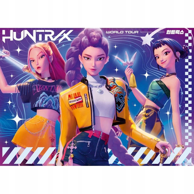 Kpop Demon Hunters Puzzle podłogowe GIANT 125 elem Łowczynie Demonów