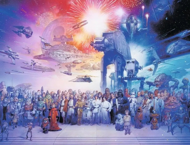 Puzzle 2000 Ravensburger Uniwersum Gwiezdnych Wojen STAR WARS