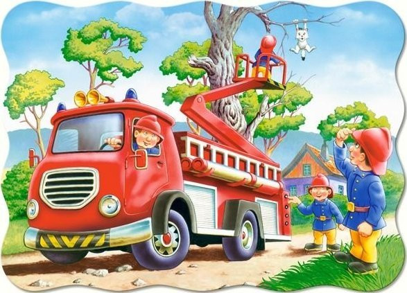 Puzzle 30 Układanka Dla 4 Latka STRAŻ POŻARNA Wóz Strażacki 4+ Castor