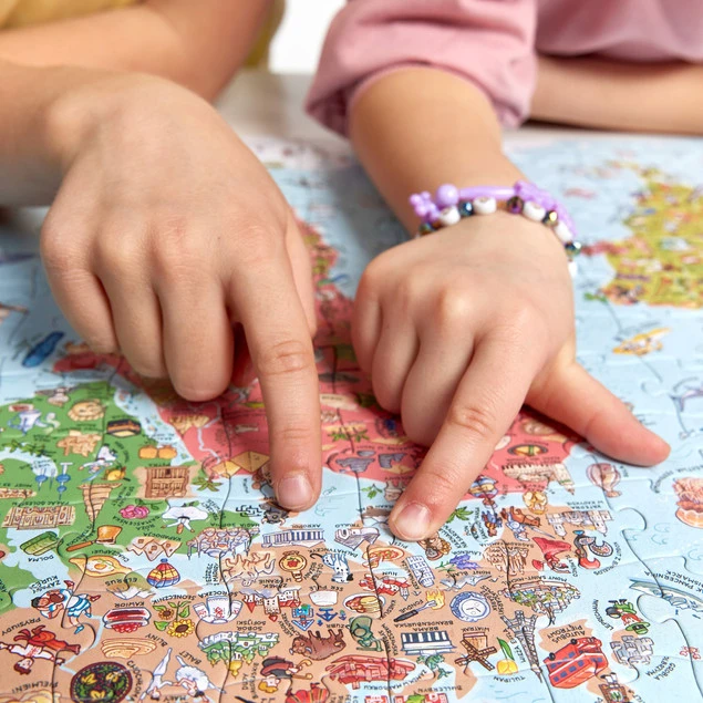 Edukacyjne puzzle Mapa Świata CzuCzu dla dzieci 7+