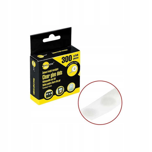 Kropki mocujące YELLOW ONE żelowe samoprzylepne dwustronne 300 szt