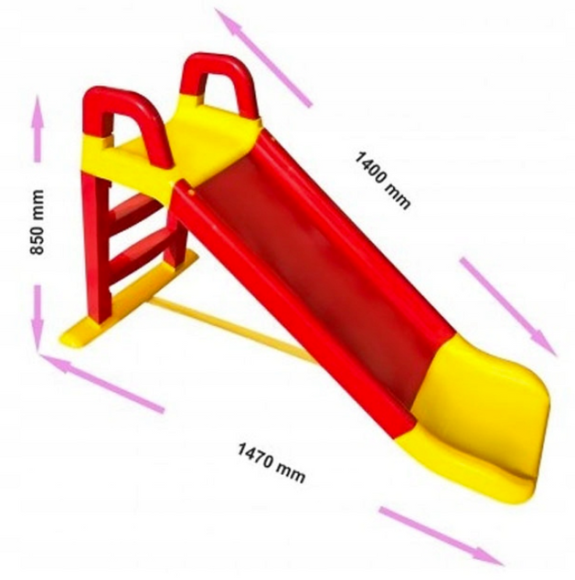 3Toysm Zjeżdżalnia 3 stopniowa 140cm 