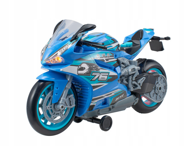 Motocykl Dumel Niebieski z dźwiękiem i światłem 3+
