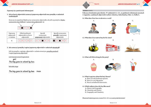 Nowy Egzamin ósmoklasisty - arkusze - język angielski - 2026