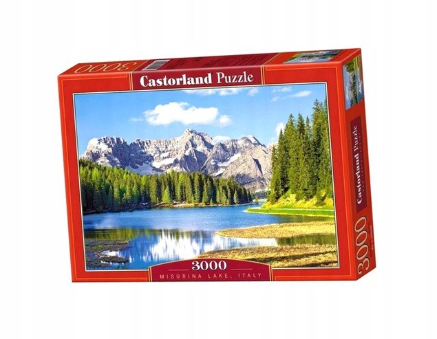 Puzzle 3000 Układanka Włochy JEZIORO Misurina Widok Góry 9+ Castor