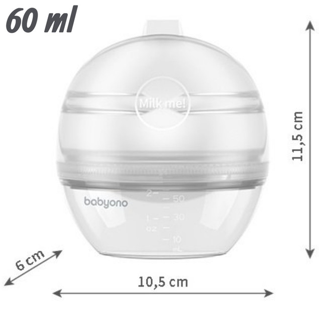 Laktator Babyono Milk Me do stanika muszlowy kolektor bez użycia rąk 60 ml
