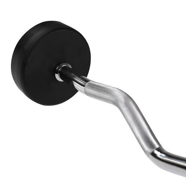 Sztanga, gryf stały ŁAMANY gumowany 50 kg GSL-50 HMS