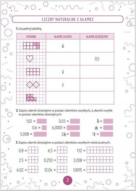 Sposób na matematykę. Ćwiczenia dla klasy VI