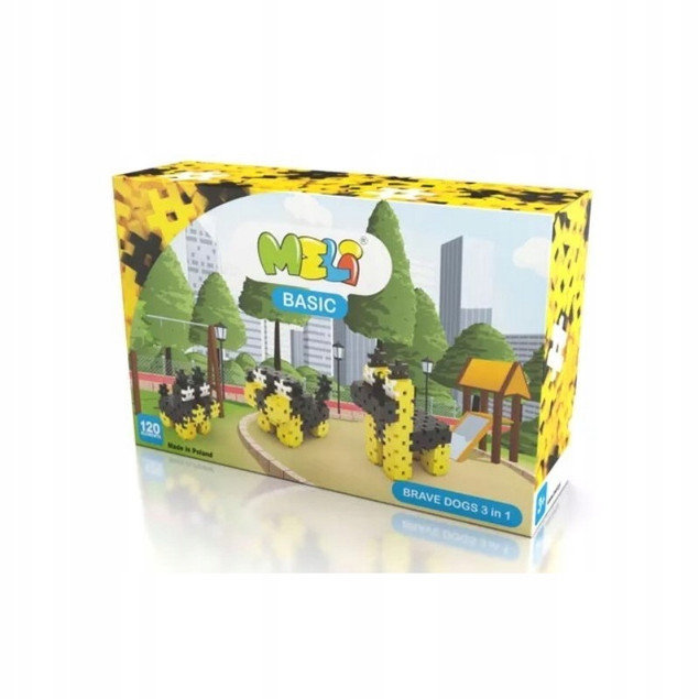 Klocki Konstrukcyjne Meli Basic Brave Dogs 3w1 Zestaw 120 El.
