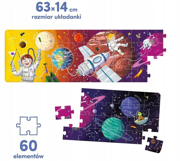 Puzzle 60 Panoramiczne KOSMOS Układanka 60 Elementów 4+ CzuCzu