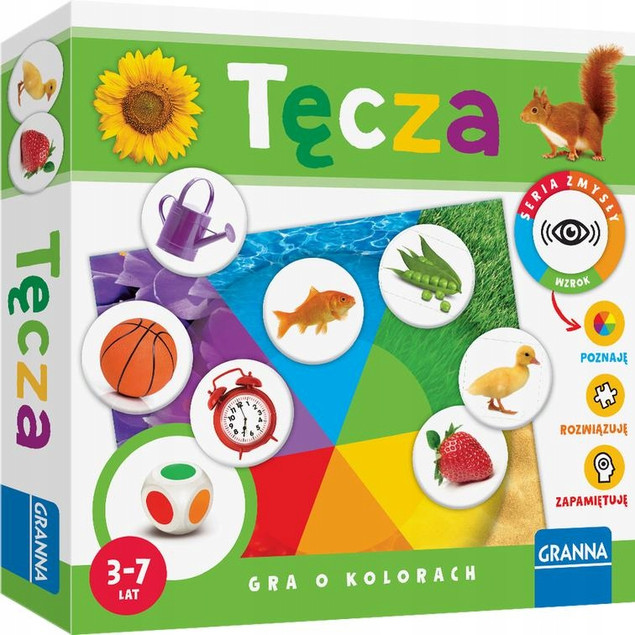 Gra Planszowa Edukacyjna TĘCZA Granna dla Dzieci