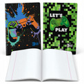 St.Right Zeszyt A4 GAME ZONE 32 kartki, 70 g/m², trzy linie