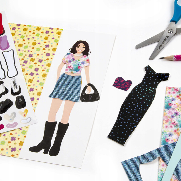 Zestaw Kreatywny PROJEKTANTKA Mody z Szablonami Fashion 10 Ark. 3+ Kidea