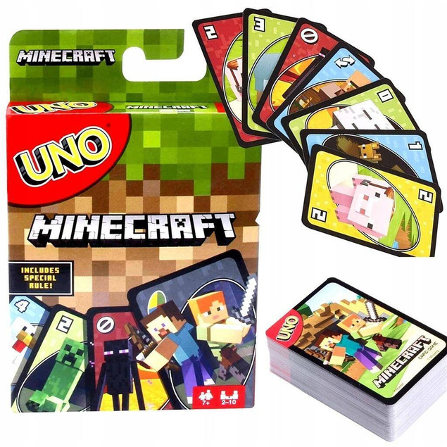 UNO Minecraft gra karciana 112 kart 7+