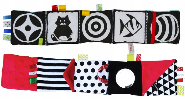 Mom's Care Książeczka Kontrastowa Sensoryczna Sensory Lustro 0+ Hencz Toys