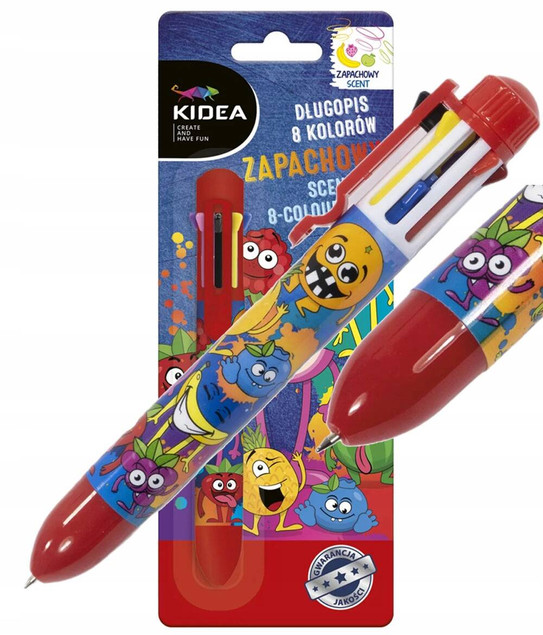 Długopis zapachowy 8 kolorów Kidea