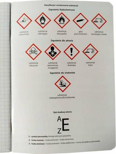 Zeszyt tematyczny CHEMIA A5 w kratkę 60 kartek UNIPAP Ze Ściągą