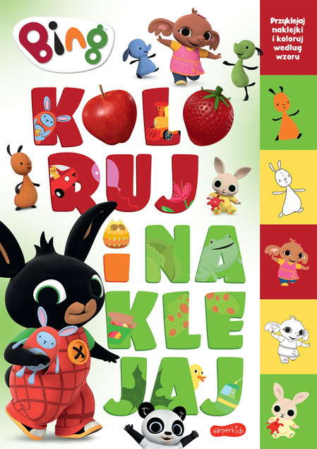 Bing Koloruj i Naklejaj Kolorowanka Beata Żmichowska 3+ HarperKids
