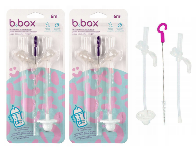 Słomki Wymienne Rurki Do Bidonu Kubka 2 szt B.Box x2