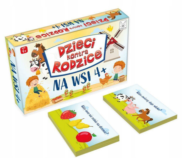 Dzieci Kontra Rodzice NA WSI Gra Rodzinna Zagadki Rysunkowe 4+ Kangur