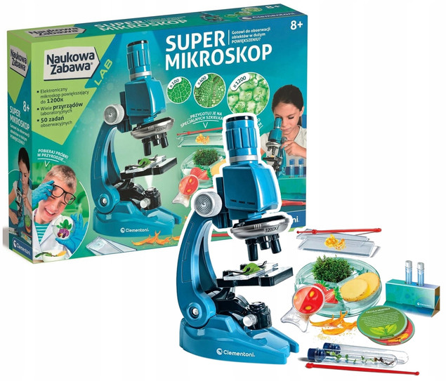 Mikroskop dla dzieci edukacyjny Clementoni 1200x