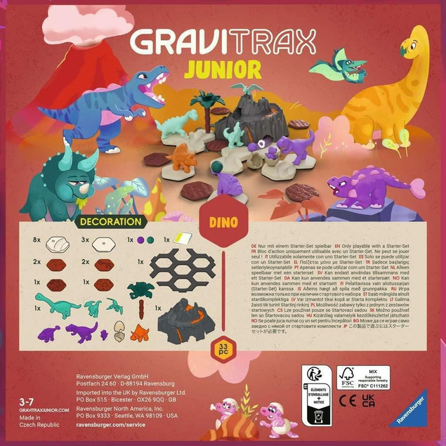 Zabawka konstrukcyjna Ravensburger GraviTrax Junior Dino 3+ wielokolorowa