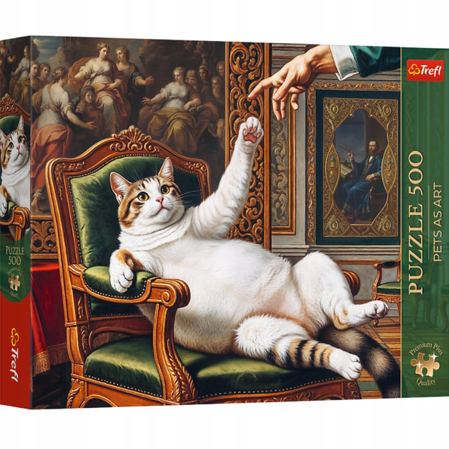 Puzzle Trefl 500 el. Jego Puszysta Wysokość – Kot Pets as Art