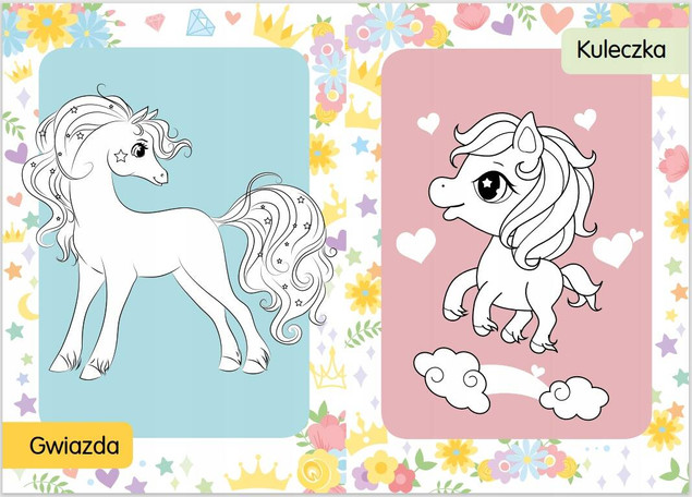 Kolorowanka z tatuażami. Kucyki