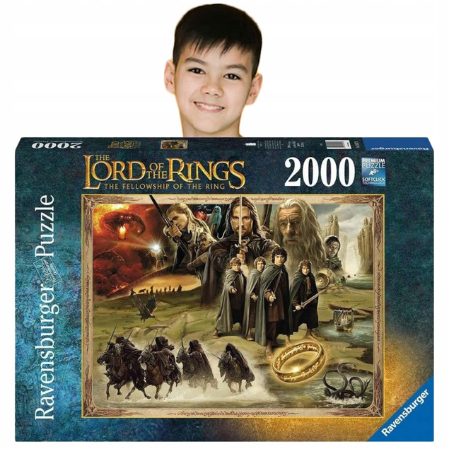 Puzzle Ravensburger 2000 elementów Władca Pierścieni