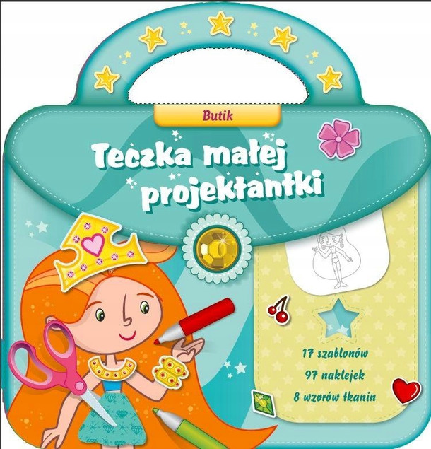 Teczka małej projektantki turkus 2. Butik Praca zbiorowa