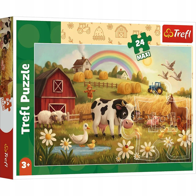Puzzle Trefl 24 el. Krowa na farmie dla dzieci