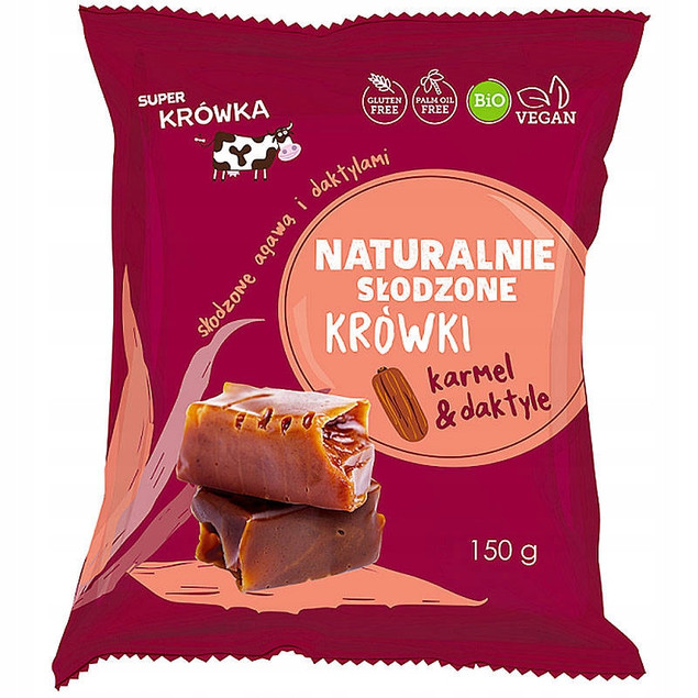 Cukierki Wegańskie Super Fudgio Karmel Daktyle Bezzmleczne BIO 150 g