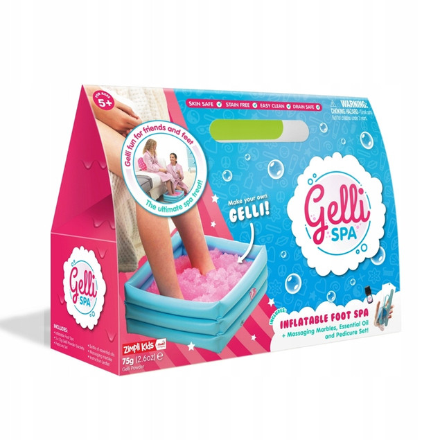 Zestaw do paznokci stóp dla dziewczynek Zimpli Kids Gelli Spa 5+ z miską i galaretką