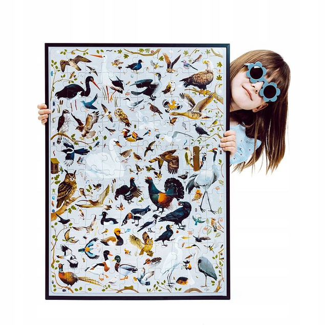 Puzzle 100 Układanka PuzzLove PTAKI Polskie Ptaszki Gatunki Obraz 5+ CzuCzu