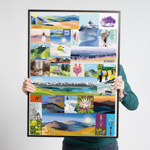 Puzzle CzuCzu Puzzlove Polskie Góry 1000 elementów Kartonowe