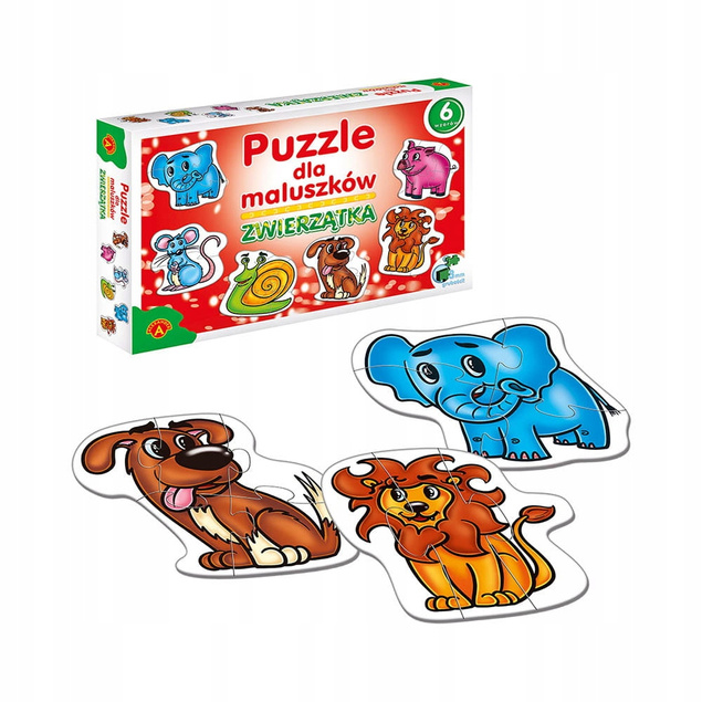 Puzzle Dla Maluszków ZWIERZĄTKA Układanka Dla 2 Latka 2+ Alexander