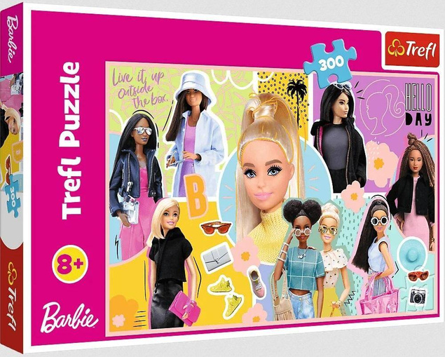 Puzzle 300 Układanka Lalki BARBIE Laleczki Różne Kolorowe Obraz 8+ Trefl